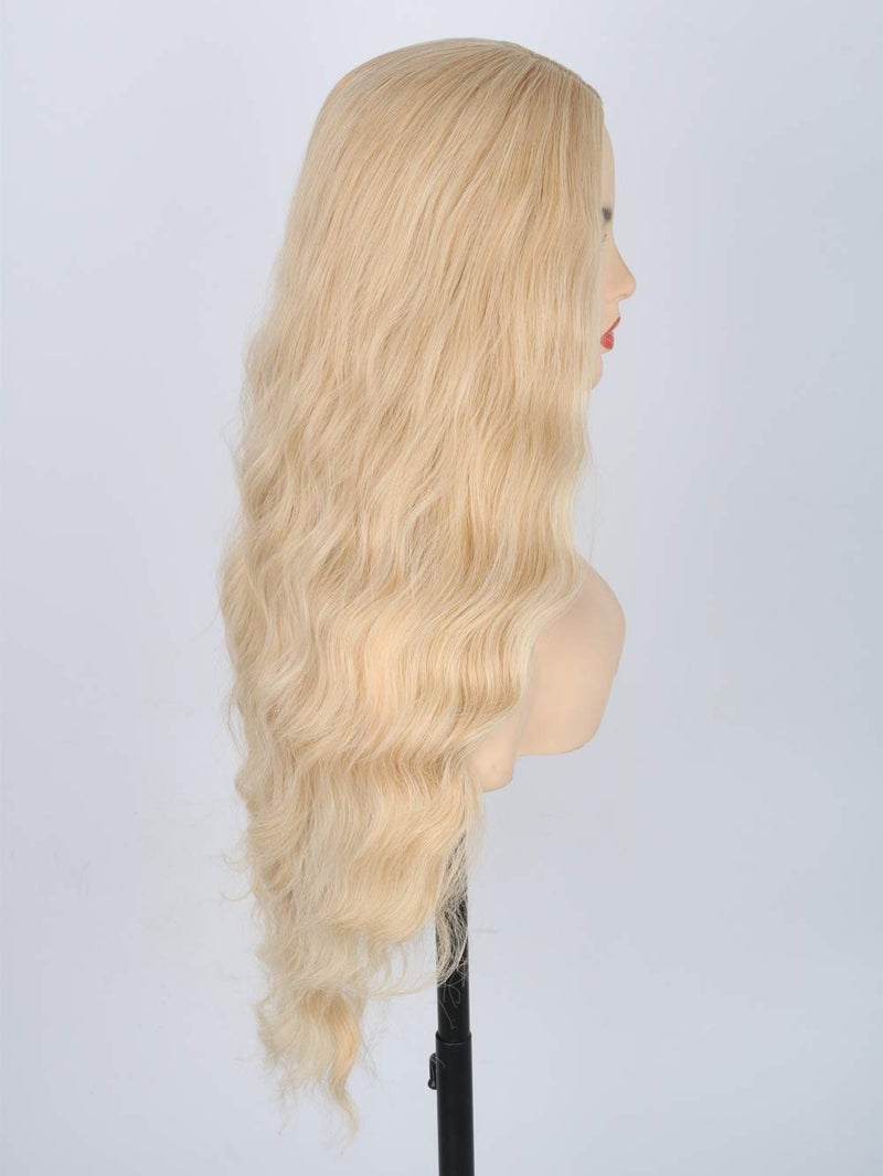 LeMarnia Women's Wigs Dark Gold Fluffy Long Wavy Sarah Wigs Cosplay Princess Wigs Heat Resistant Synthetic Wigs for Everyday Party Wigs - Image 2